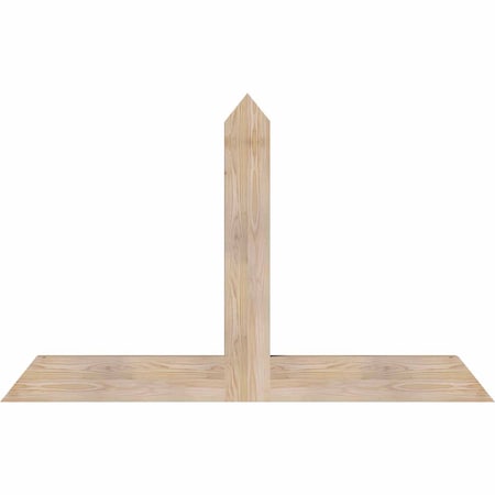 Ekena Millwork Portland Smooth Timber Gable Bracket, Douglas Fir, 60"W x 38"H x 3 1/2"D x 5 1/2"F, 15/12 Pitch GBW060X38X0406POR00SDF